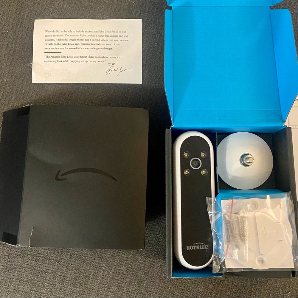 Amazon Echo Look New, box opened all parts still sealed in box…never used.